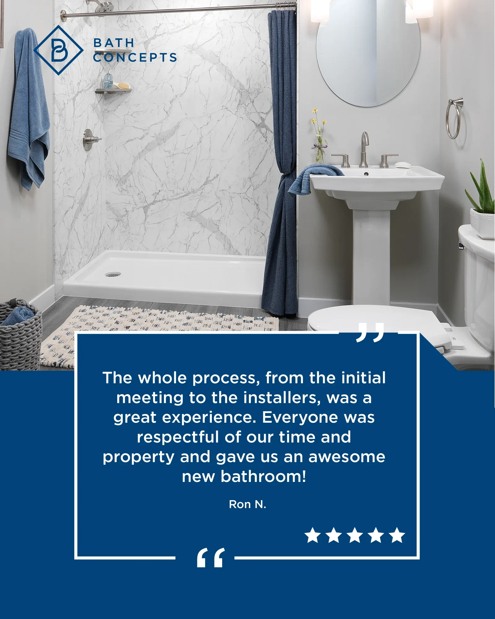 Tub-to-Shower Conversion
