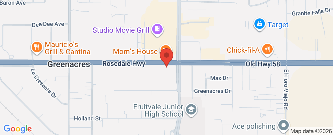 Map showing 9731 Rosedale Highway, Bakersfield, CA, 93312